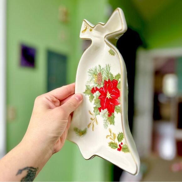 Vintage Festive Christmas Bell Candy Dish Kitchen Spoon Rest Kitchen Accent - Picture 2 of 7